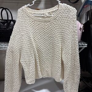 Elegant Cream Knit Sweater